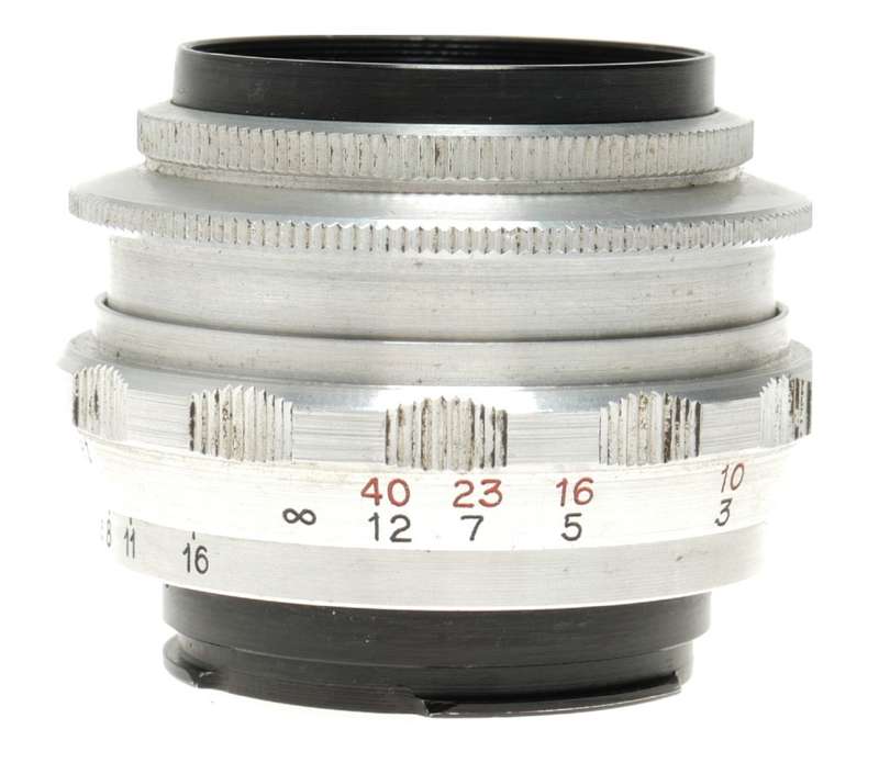 Meritar 2.9/50 chrome Bayonet mount SLR camera lens f/2.9