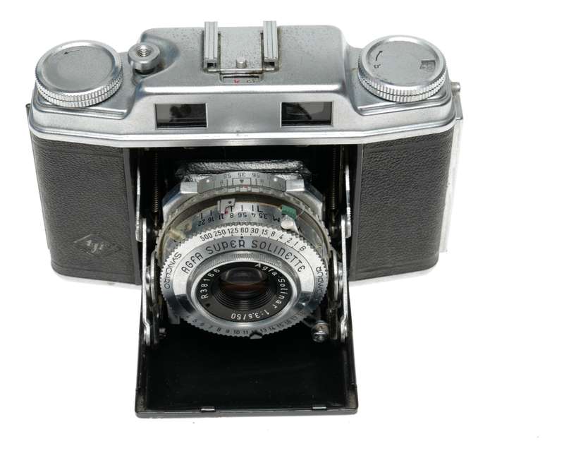 Agfa Super Solinette antique camera with Solinar 3.5/50mm lens - Agfa