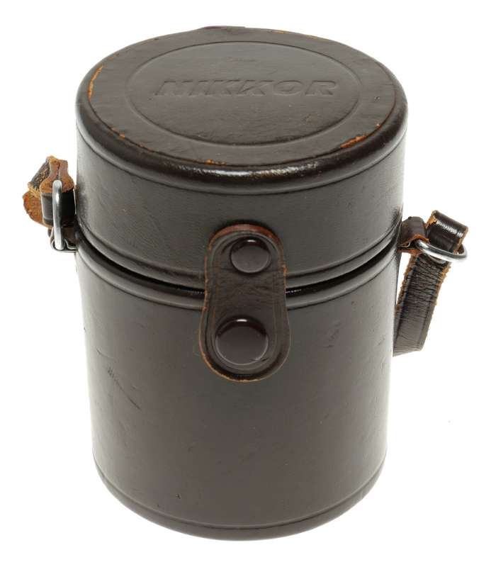 Nikon brown leather lens case holder original retro vintage