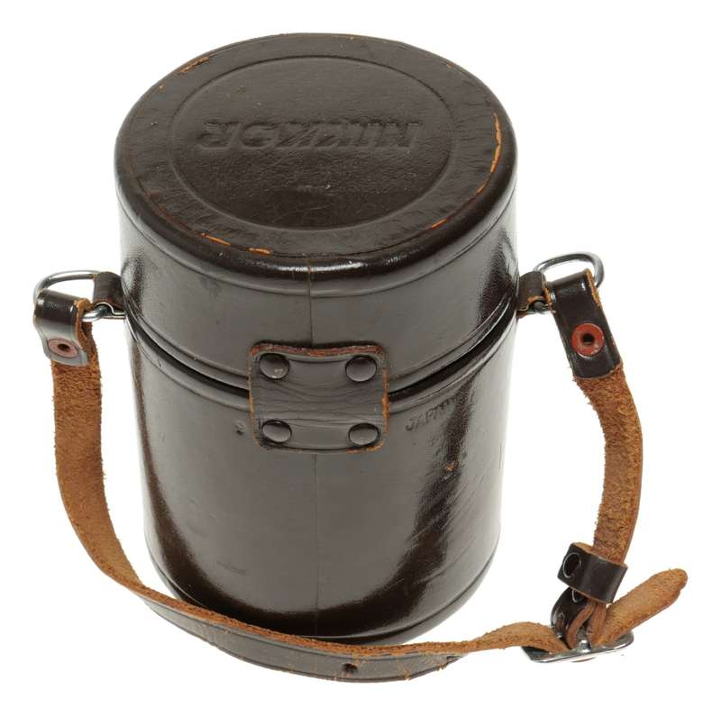 Nikon brown leather lens case holder original retro vintage