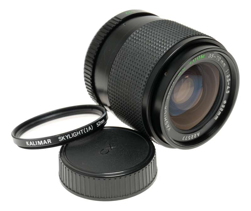Yashica lens MC Zoom 35-70mm 1:3.5-4.5 CX mount filter cap