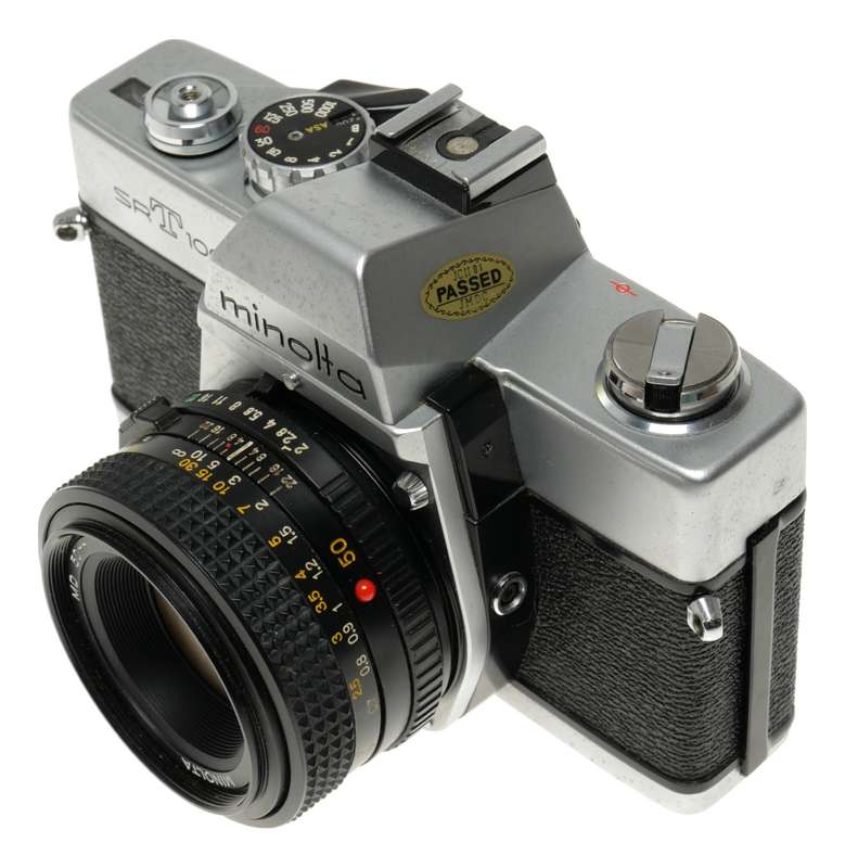 Minolta SRT100X SLR film camera MD 50mm 1:2 Vintage set