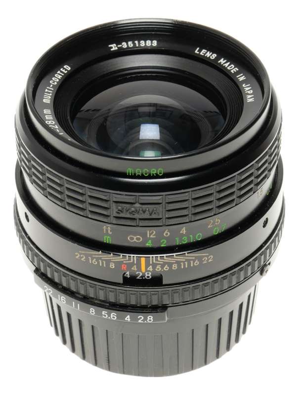 Sigma Mini-Wide I SLR camera lens Minolta mount 2.8/28 mm wide angle