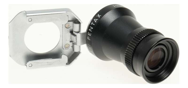 Asahi Pentax slide on accessory viewfinder swing out focussing type