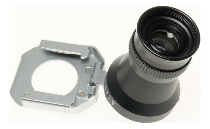 Asahi Pentax slide on accessory viewfinder swing out focussing type