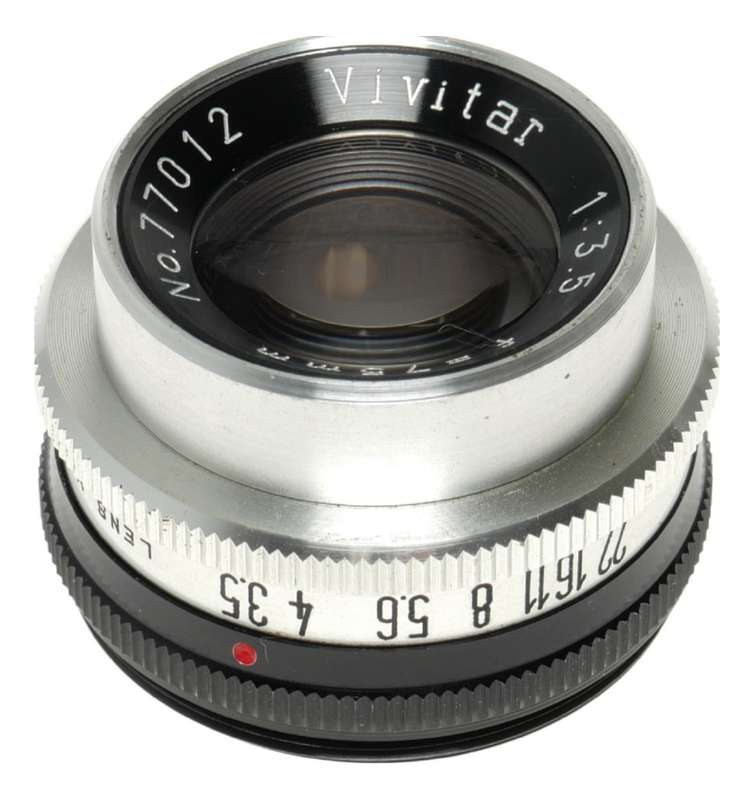 Vivitar 1:3.5 f=75mm Enlarging lens 39mm thread mount screw type