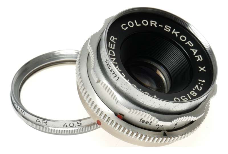 Voigtlander Color-Skopar X 1:2.8/50 SLR camera lens chrome