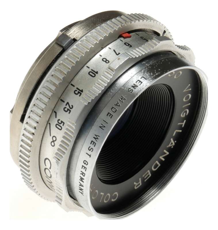 Voigtlander Color-Skopar X 1:2.8/50 SLR camera lens chrome
