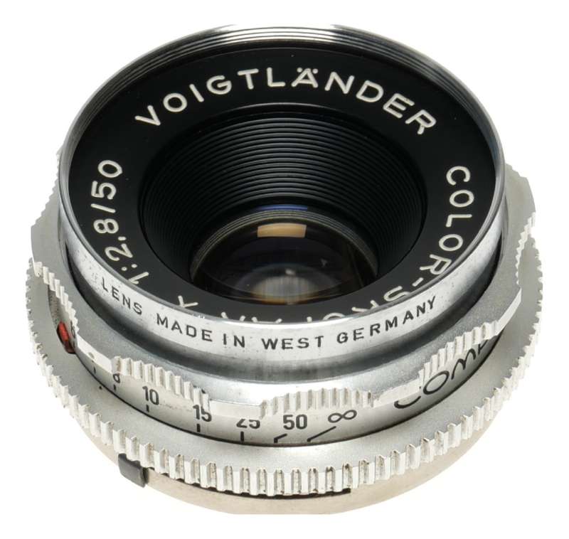 Voigtlander Color-Skopar X 1:2.8/50 SLR camera lens chrome