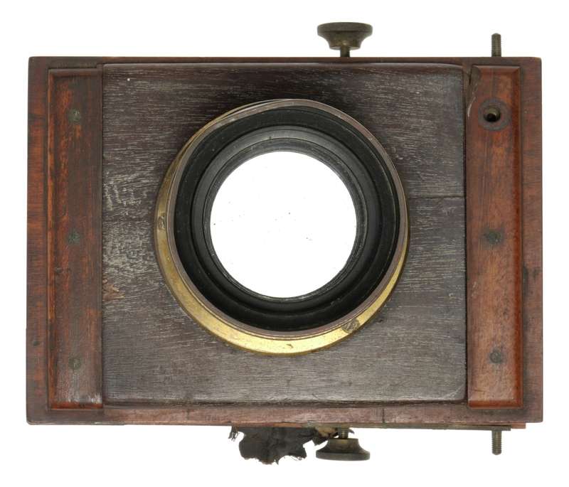 Brass lens Vintage wet plate wood camera lens board