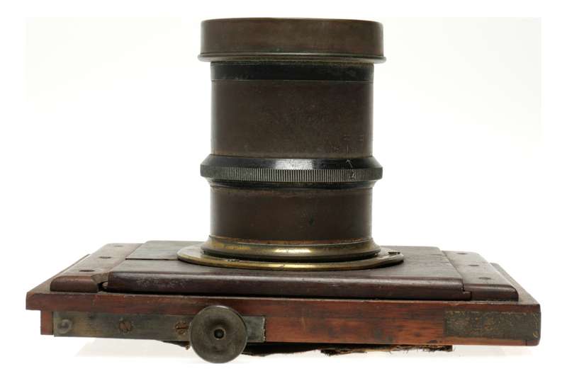 Brass lens Vintage wet plate wood camera lens board
