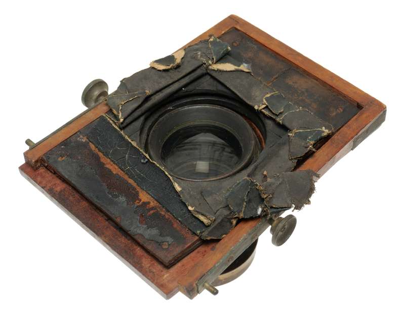 Brass lens Vintage wet plate wood camera lens board