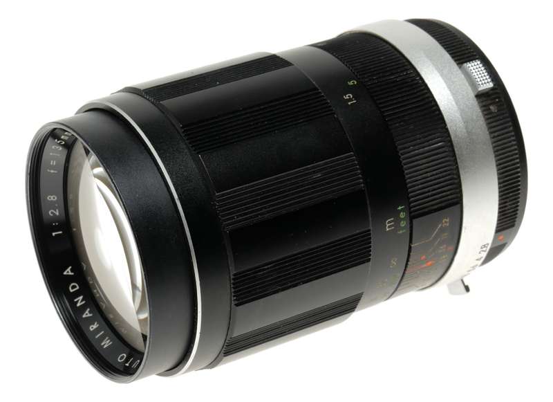 Auto Miranda 1:2.8 f=135mm lens fits SLR camera vintage 35mm