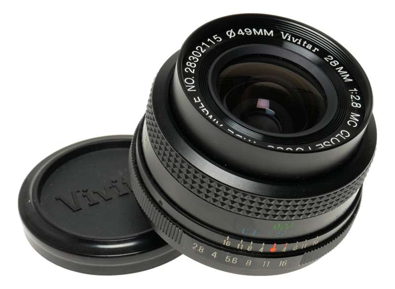 Y/C Yashica / Contax Vivitar Close focus 1:2.8 MC 28mm SLR lens