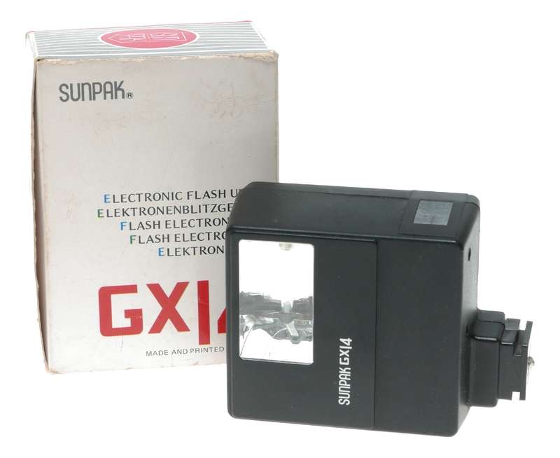 Sunpak GX14 Electronic Hot Shoe Compact Camera Flash in Box
