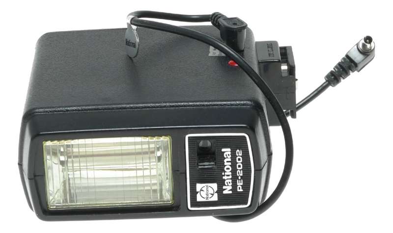 National PE-2002 Automatic Shoe Mount Compact Camera Electronic Flash