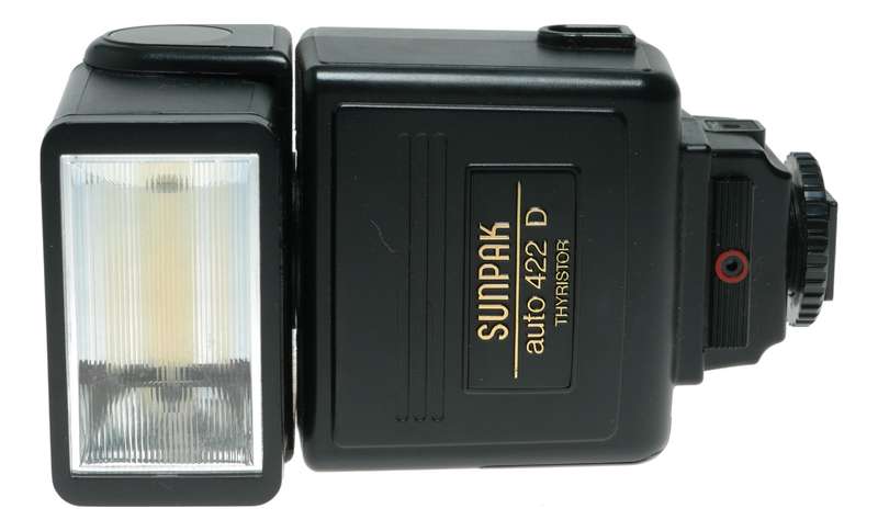 Sunpak Auto 422D Thyristor Hot Shoe Swivel Camera Electronic Flash
