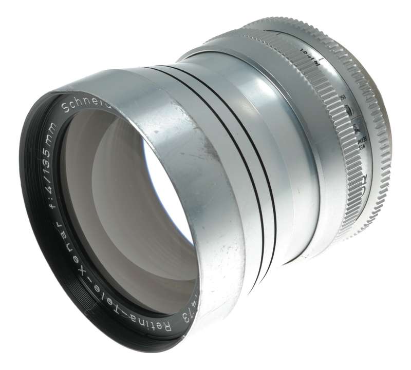 Schneider f:4/135mm Retina-Tele-Xenar SLR camera telephoto lens in keeper