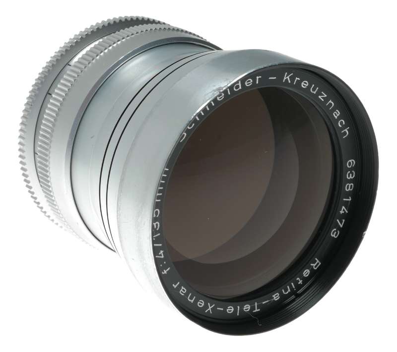 Schneider f:4/135mm Retina-Tele-Xenar SLR camera telephoto lens in keeper