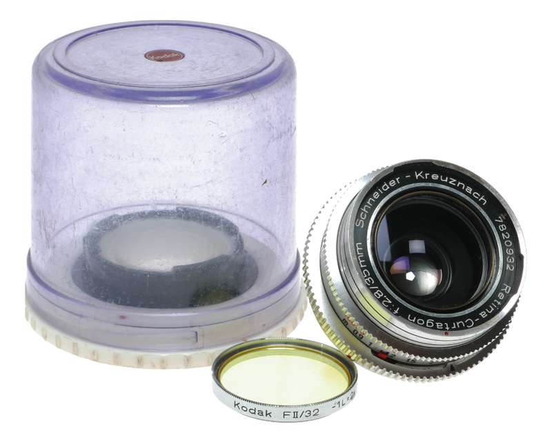 Schneider Retina-Curtagon f:2.8/35mm film Kodak reflex camera wide angle lens