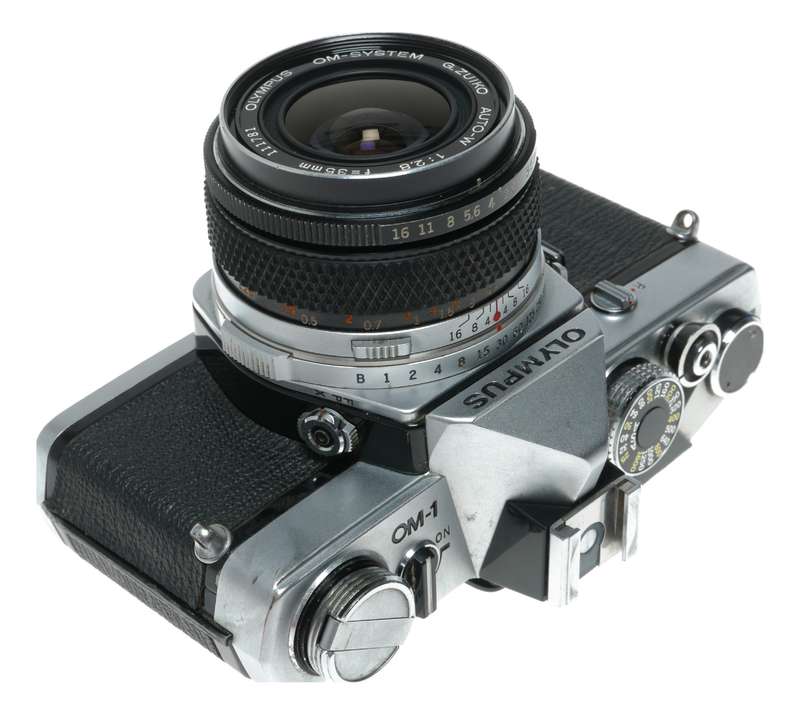 Olympus OM-1 35mm film SLR camera Auto-W 1:2.8 f=35mm