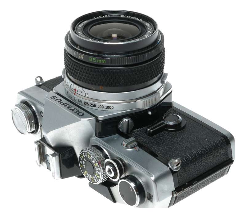 Olympus OM-1 35mm film SLR camera Auto-W 1:2.8 f=35mm