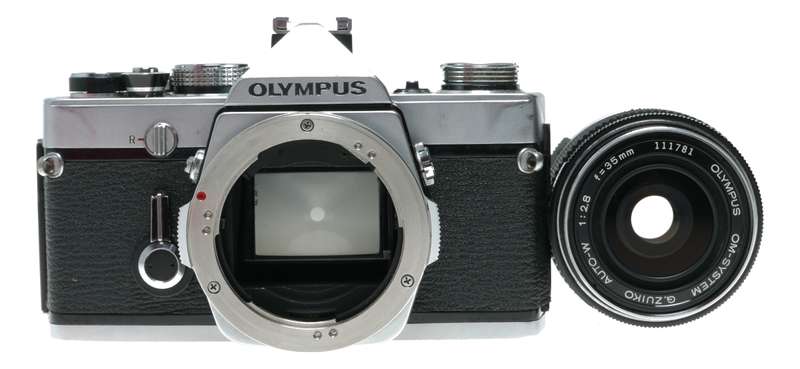 Olympus OM-1 35mm film SLR camera Auto-W 1:2.8 f=35mm