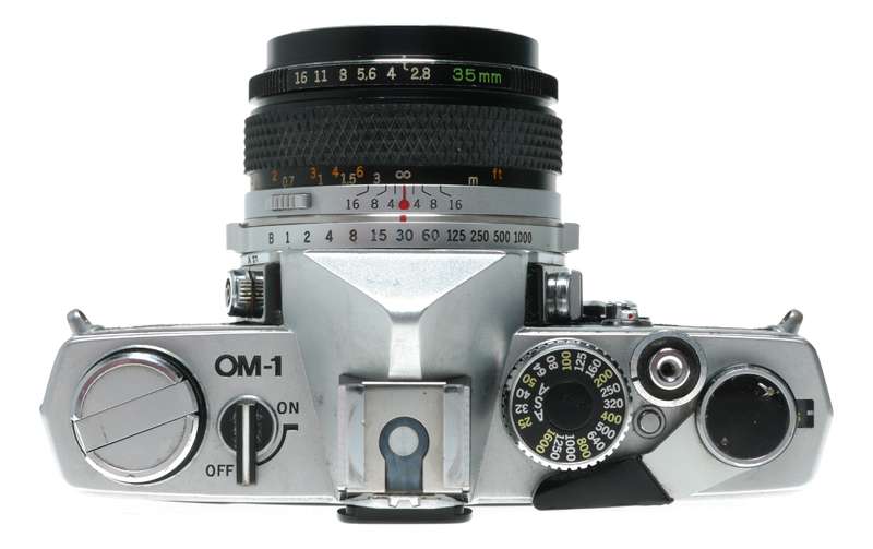 Olympus OM-1 35mm film SLR camera Auto-W 1:2.8 f=35mm