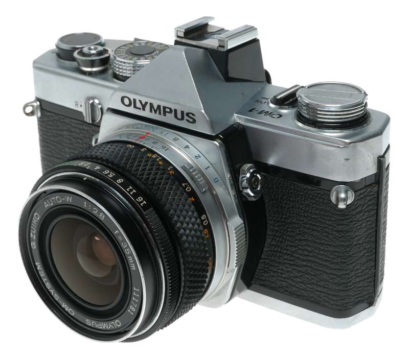 Olympus OM-1 35mm film SLR camera Auto-W 1:2.8 f=35mm