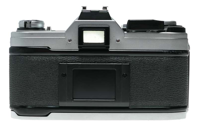 Canon AT-1 35mm film SLR camera FD 1:1.8 50mm lens filter cap shade hood