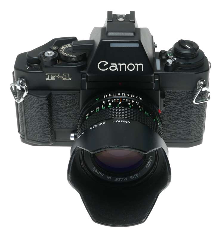Canon F-1 35mm film SLR camera 1.4/50 FD macro tele Zoom lenses motor drive instructions