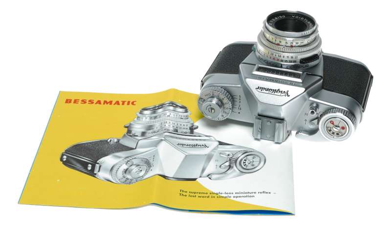 Voigtlander Bessamatic film camera Color-Skopar X 2.8/50 lens original case box papers
