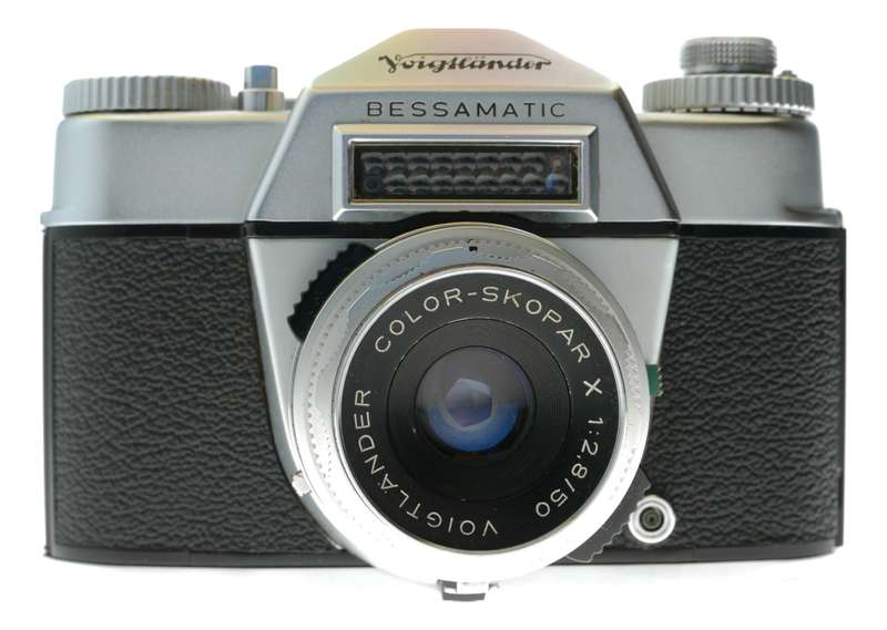 Voigtlander Bessamatic film camera Color-Skopar X 2.8/50 lens original case box papers