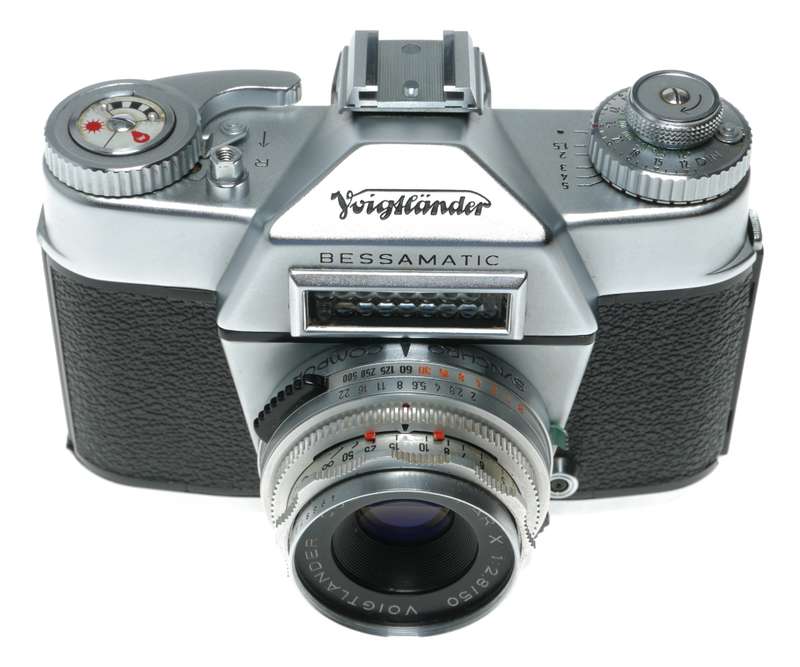 Voigtlander Bessamatic film camera Color-Skopar X 2.8/50 lens original case box papers