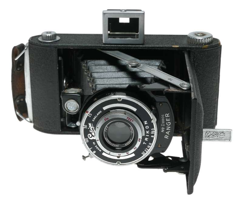 Ensign Ranger 120 rollfilm folding 6x9 camera early original black model