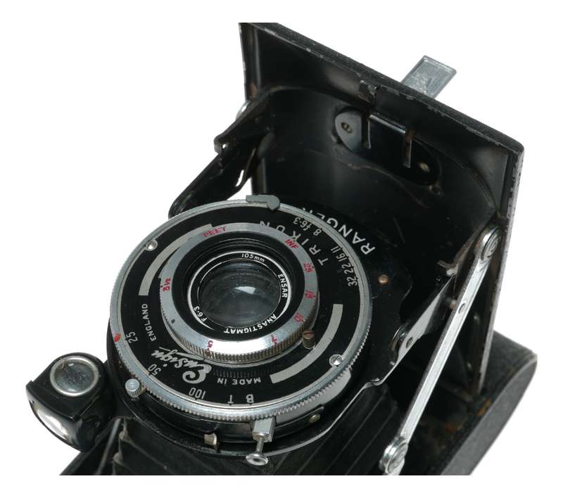 Ensign Ranger 120 rollfilm folding 6x9 camera early original black model
