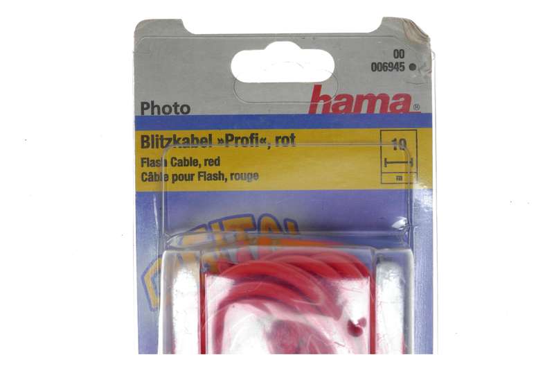 Hama camera Red Flash Cable 10m Blitzkabel Profi Rot new unused in original pack