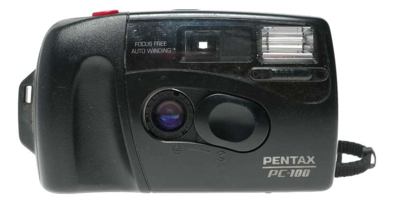 Pentax PC-100 Point Shoot 35mm film compact auto wind camera with instructions