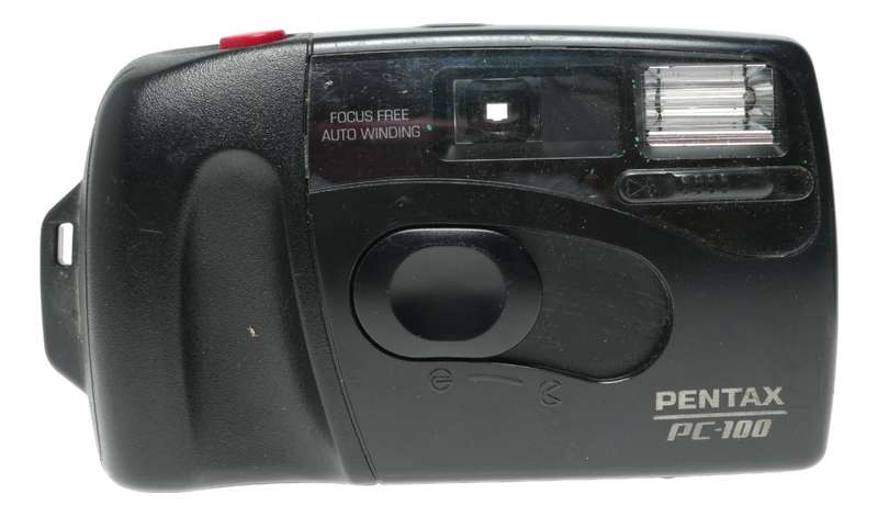 Pentax PC-100 Point Shoot 35mm film compact auto wind camera with instructions