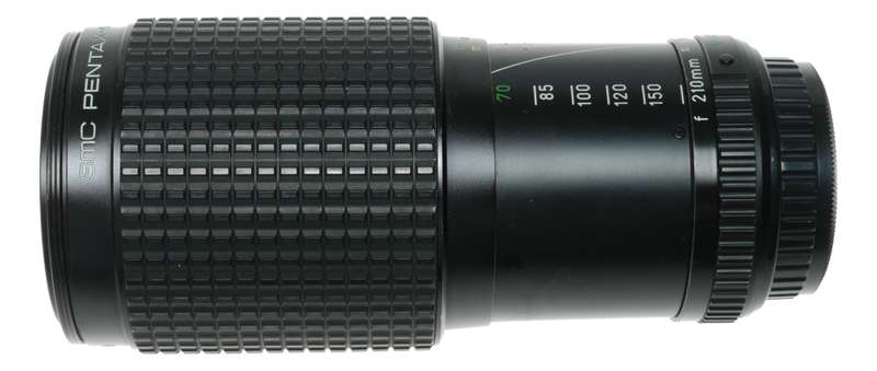 SMC Pentax-A Zoom 70-210mm macro lens fits classic 35mm film SLR camera