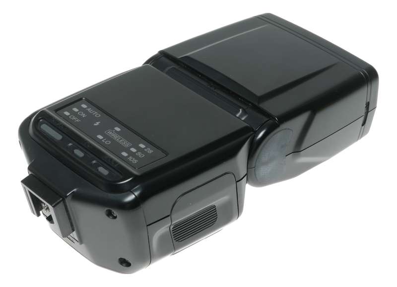 Minolta Program 3500xi camera hot shoe wireless flash unit in pouch