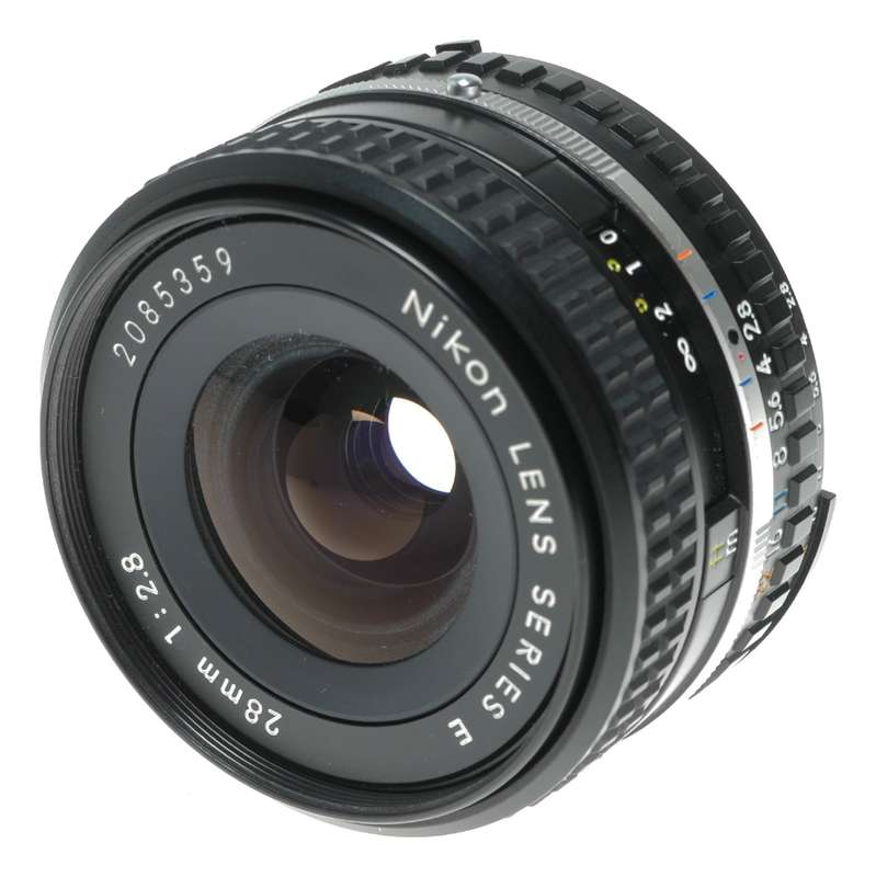 Nikon 1:2.8 28mm Series E camera wide angle lens