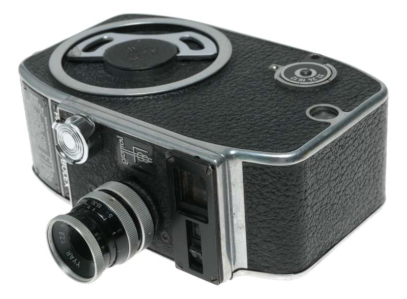 Bolex L-8 cine 8mm film movie camera later model Yvar 1:2.8 f=12.5mm
