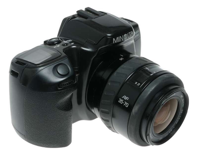 Minolta Dynax 500si 35mm film camera AF Zoom lenses 35-70 100-200 100-300