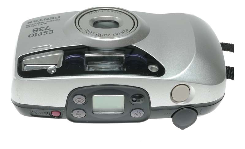 Pentax Espio 738 AF Point Shoot 35mm film camera in pouch