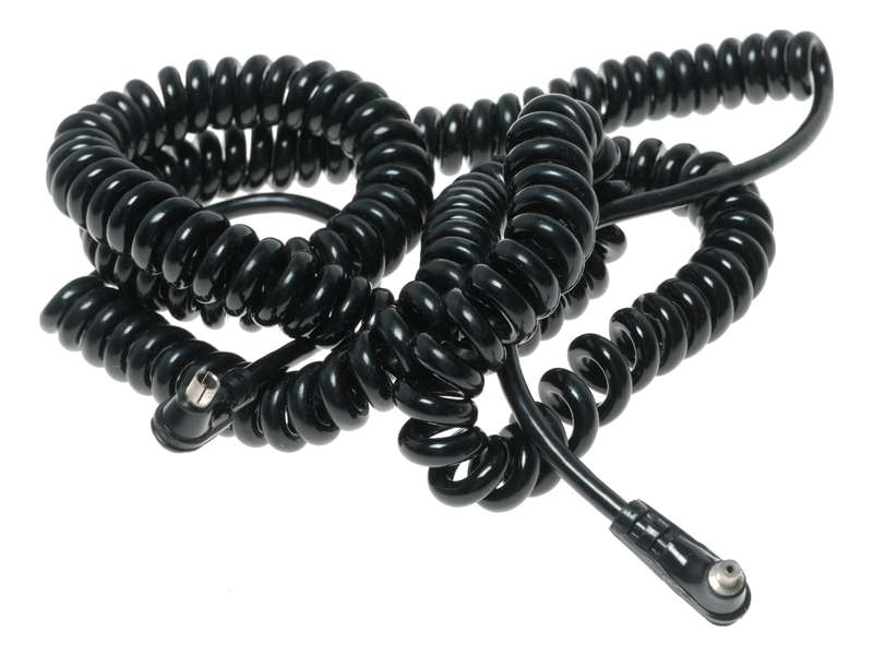 Camera Flash sync coiled cord long extension cable excellent