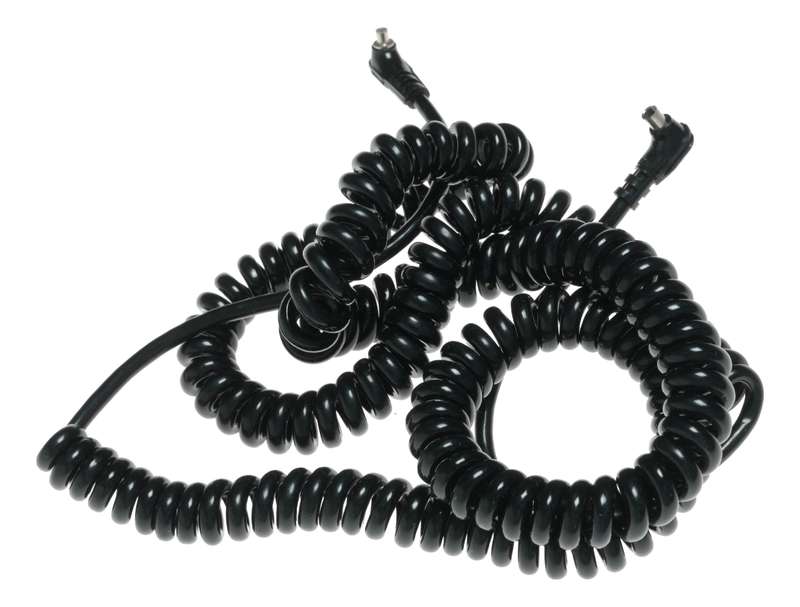 Camera Flash sync coiled cord long extension cable excellent