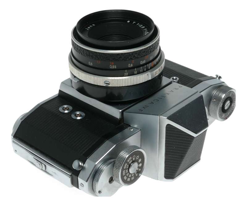 Praktica IV F 35mm film SLR camera Jena T 1:2.8 f=50 M42 lens