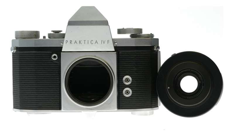 Praktica IV F 35mm film SLR camera Jena T 1:2.8 f=50 M42 lens