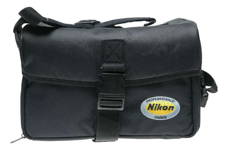 Nikon style camera bag vintage nylon shoulder black vintage